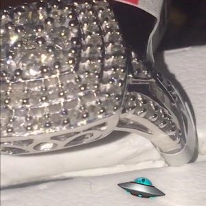 4 CTTW 7 sterling silver wedding diamond ring/brc